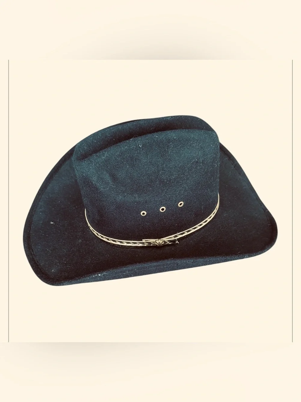 Western Express Black Felt Cowboy Western Hat Size Small Medium Rodeo Festival